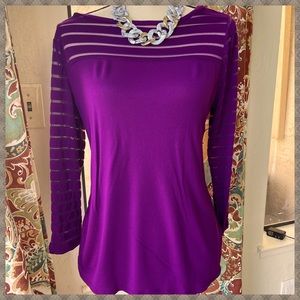 International Concept super comfy peekaboo long sleeve blouse